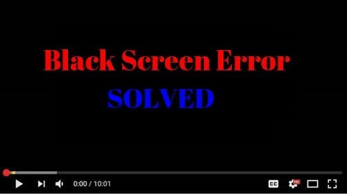 youtube black screen