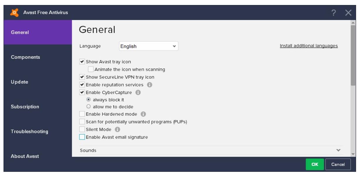 remove avast antivirus from email