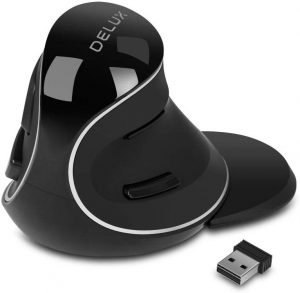 Delux Ergonomic Vertical Mouse with USB Receiver